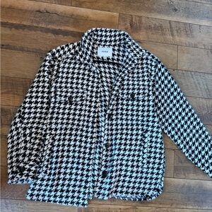 Pistola Black and White Houndstooth Women's Jacket- size S